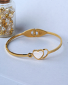 Two Hearts Bracelet Gold