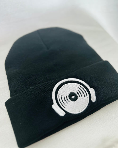 Vinyl Head Beanie - Black
