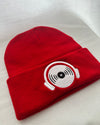 Vinyl Head Beanie - Red