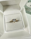 White Heart Ring - Gold