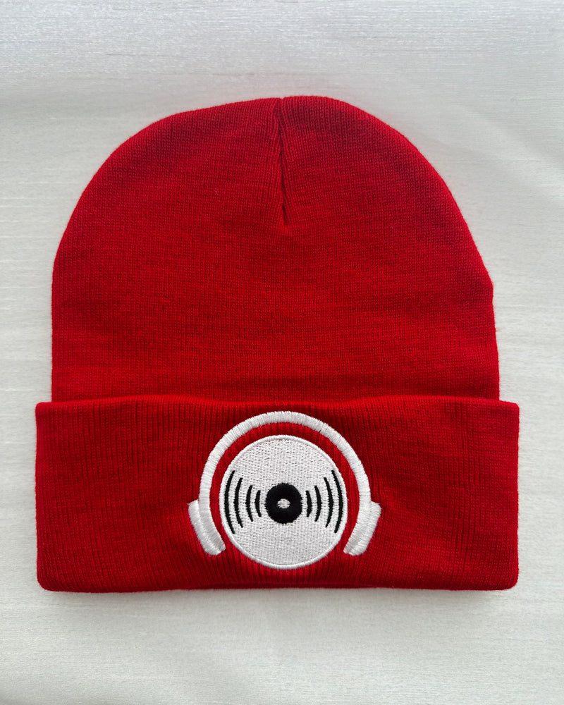 Vinyl Head Beanie - Red