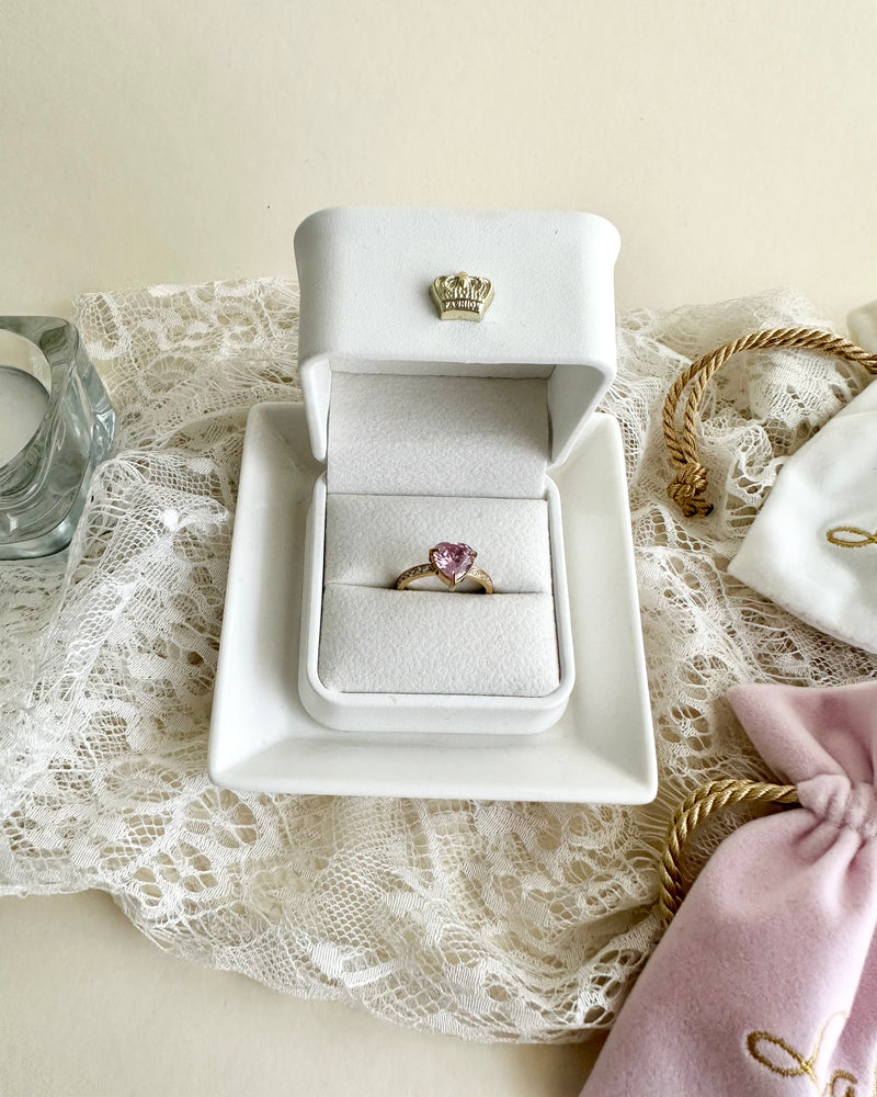 Pink Heart Ring - Gold/Pink