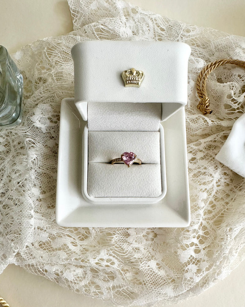 Pink Heart Ring - Gold/Pink