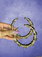 Bamboo Hoop Earrings - Gold