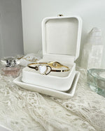 Two Hearts Bracelet Gold