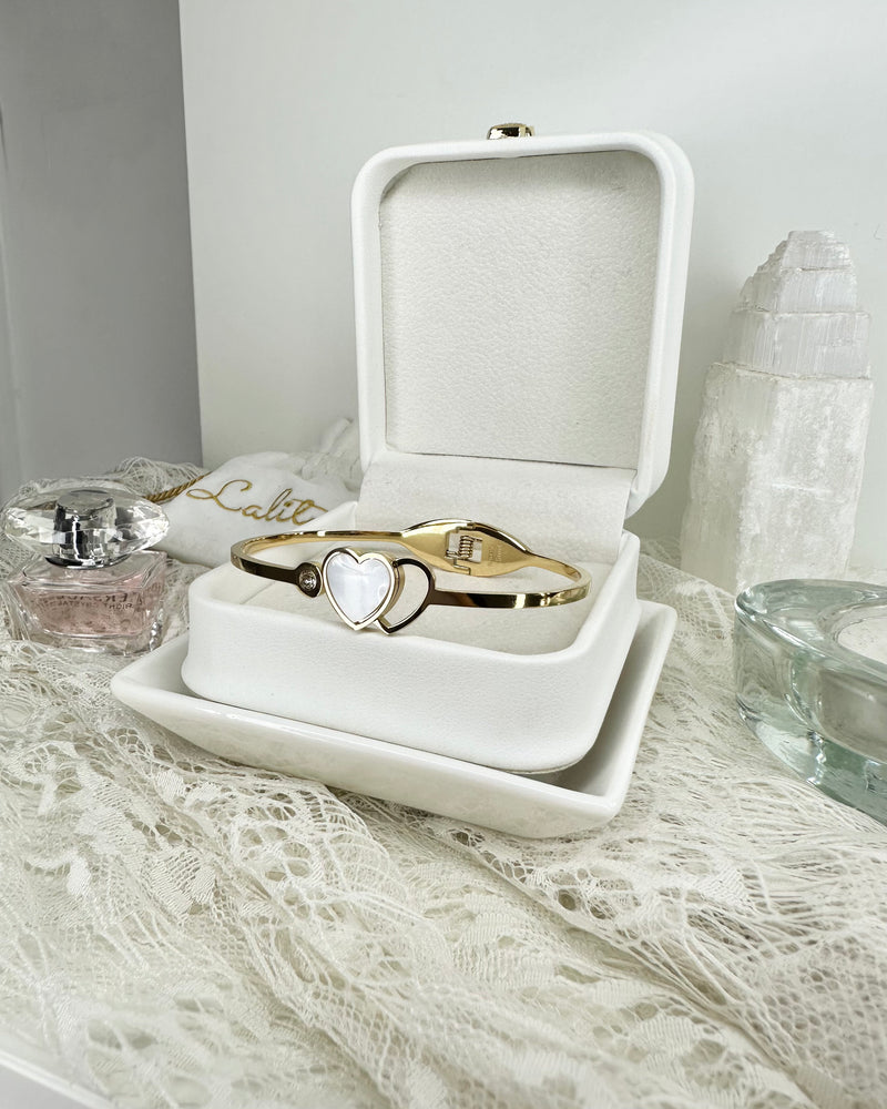 Two Hearts Bracelet Gold