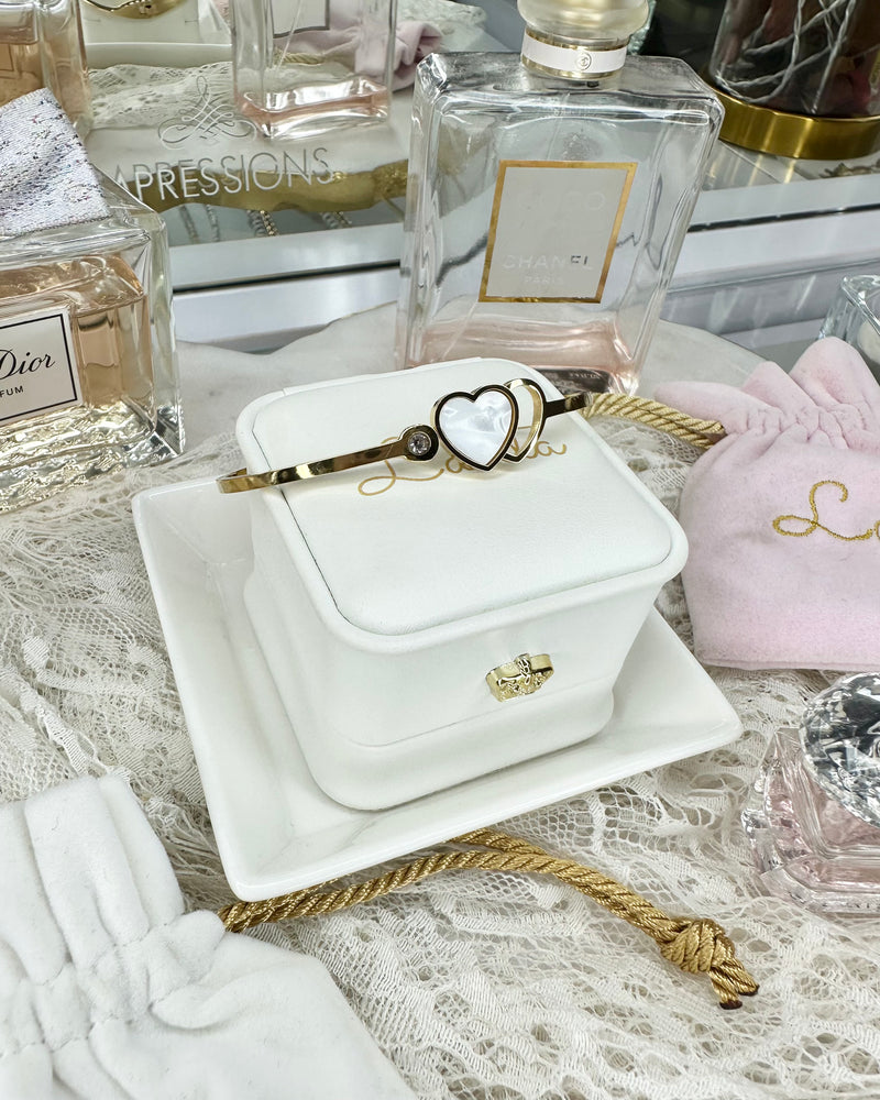 Two Hearts Bracelet Gold