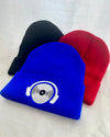 Vinyl Head Beanie - Blue