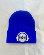 Vinyl Head Beanie - Blue