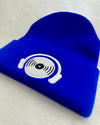 Vinyl Head Beanie - Blue