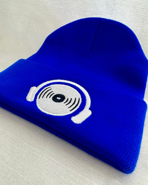Vinyl Head Beanie - Blue