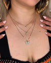 Fly Butterflies Necklace - Gold